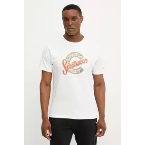 Columbia tricou din bumbac culoarea alb, cu imprimeu imagine