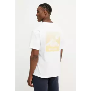 Columbia tricou din bumbac Black Butte barbati, culoarea alb, cu imprimeu, 2071701 imagine