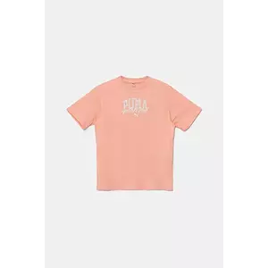 Puma tricou de bumbac pentru copii CLASS Tee II G culoarea portocaliu, 685828 imagine