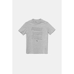 Puma tricou de bumbac pentru copii ESS LOGO LAB HOG Tee culoarea gri, cu imprimeu, 685788 imagine