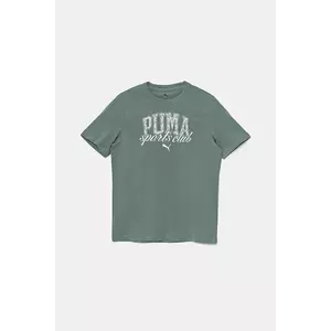 Puma tricou de bumbac pentru copii CLASS Graphic Tee culoarea verde, cu imprimeu, 685814 imagine