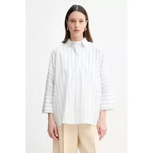 Weekend Max Mara cămașă din bumbac femei, culoarea bej, cu guler clasic, relaxed, 2515111092600 imagine