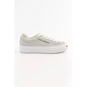 Karl Lagerfeld tenisi din piele intoarsa SKATE LO LACE culoarea gri, KL50722 imagine