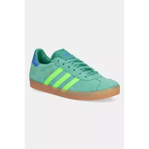 adidas Originals sneakers din piele intoarsă GAZELLE culoarea verde, JP7127 imagine