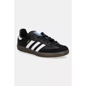 adidas Originals sneakers din piele SAMBA OG culoarea negru, IE3678 imagine