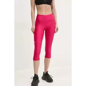 Under Armour pantaloni femei, culoarea bordo, neted imagine
