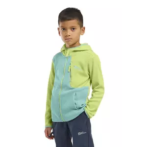 Jack Wolfskin geaca copii ACTAMICRID MIDLAYER culoarea turcoaz imagine