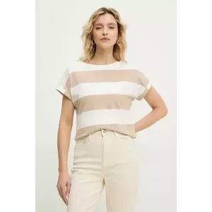 Answear Lab tricou femei, culoarea bej imagine