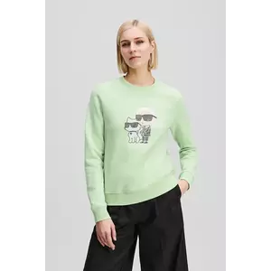 Karl Lagerfeld bluza femei, culoarea verde, cu imprimeu, A1W20081 imagine