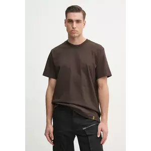 G-Star tricou din bumbac culoarea maro, uni imagine