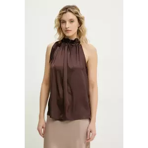 Answear Lab bluza femei, culoarea maro, neted imagine