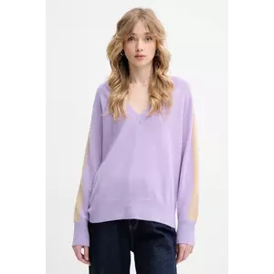 FROM FUTURE pulover de casmir femei, culoarea violet, light, WPV00497 imagine