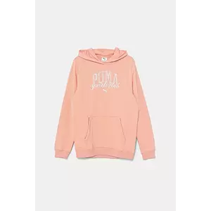 Puma bluza copii CLASS Hoodie TR culoarea portocaliu, cu glugă, cu imprimeu, 685829 imagine