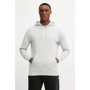 Puma hanorac de bumbac barbati, culoarea gri, cu glugă, neted, 684728 imagine