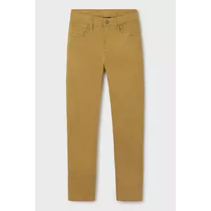 Mayoral pantaloni copii slim fit basic culoarea galben, neted, 520 imagine