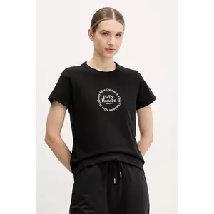 Helly Hansen tricou din bumbac CORE GRAPHIC femei, culoarea negru, 54592 imagine