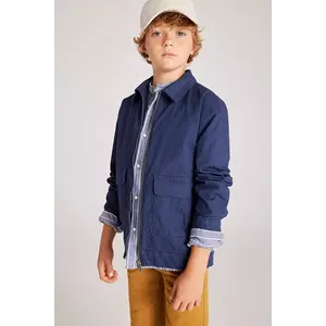 Mayoral jachetă pentru copii din amestec de in culoarea albastru marin, 6486 imagine