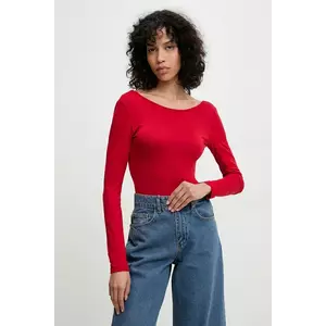 Answear Lab body femei, culoarea rosu, neted imagine