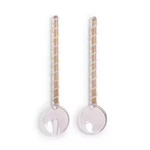 &k amsterdam linguri de salata sling pink 2-pack culoarea roz imagine