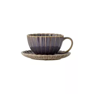 Bloomingville ceasca si farfurioara Latina 220 ml culoarea bordo imagine