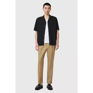 AllSaints pantaloni din lana TALLIS barbati, culoarea bej, cu fason cargo, M032TB imagine