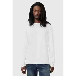 AllSaints longsleeve din bumbac ELLIS barbati, culoarea alb, neted, M019JC imagine