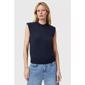 AllSaints tricou de lana KAYLA femei, culoarea albastru marin, W016KC imagine