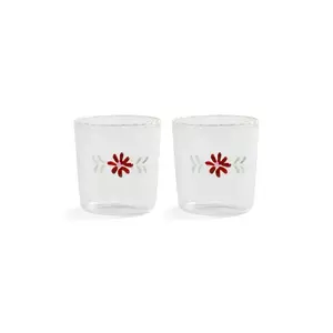 &k amsterdam set de pahare flora red 300 ml 2-pack culoarea transparent imagine