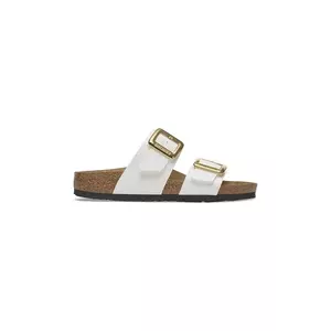 Birkenstock papuci Sydney Patent Cushion Buckle femei, culoarea alb, 1029452 imagine