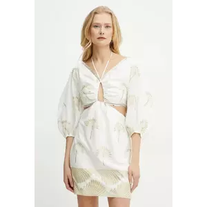 Simona Corsellini rochie culoarea alb, mini, evazată, P25CPAB025 imagine