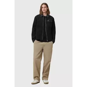 AllSaints pantaloni din amestec de in HANBURY barbati, culoarea bej, drept, M038TC imagine
