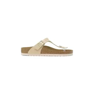 Birkenstock slapi Gizeh femei, culoarea bej, cu toc plat, 1013075 imagine
