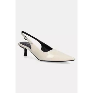 Vagabond Shoemakers pantofi de piele LYKKE culoarea bej, pe toc jos, cu toc deschis, 5714-360-37 imagine