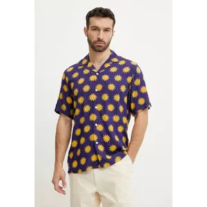 OAS camasa barbati, culoarea violet, relaxed, 7005 imagine