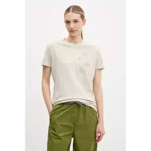 Napapijri tricou din bumbac S-Eclair femei, culoarea bej, NP0A4IG1N901 imagine