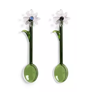 &k amsterdam set de linguri flora pink 2-pack culoarea verde imagine