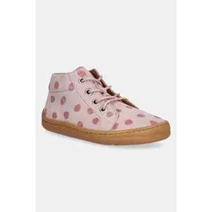 Froddo pantofi din piele intoarsa pentru copii BAREFOOT FIRST STEP LACES culoarea roz, G2130325 imagine