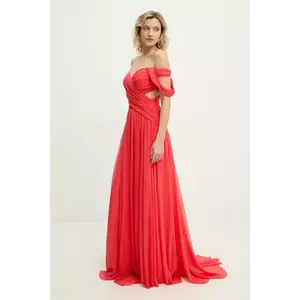 Answear Lab rochie culoarea rosu, maxi, evazată imagine