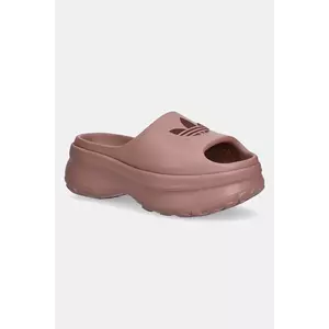 adidas Originals papuci Adifoam Stan Slide W femei, culoarea roz, JI2614 imagine