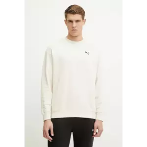 Puma hanorac de bumbac bărbați, culoarea bej, uni, 629650 imagine