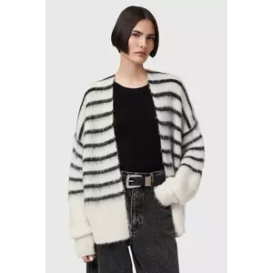 AllSaints cardigan din lână RIGA femei, culoarea alb, W005KC imagine