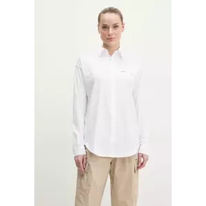 Columbia cămașă Boundless Trek femei, culoarea alb, cu guler clasic, relaxed, 2101611 imagine