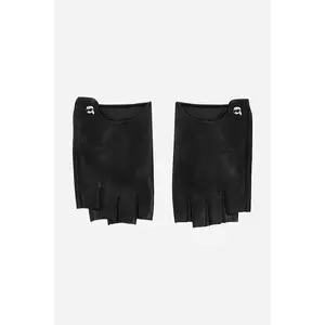 Karl Lagerfeld mănuși de piele femei, culoarea negru, A2W33064 imagine