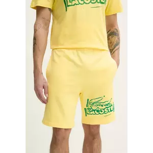 Lacoste pantaloni scurți bărbați, culoarea galben, GH0286 imagine
