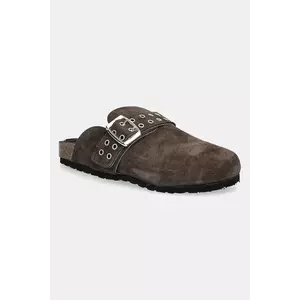 Bianco papuci din piele BIAMIAMI femei, culoarea maro, 11201782 imagine