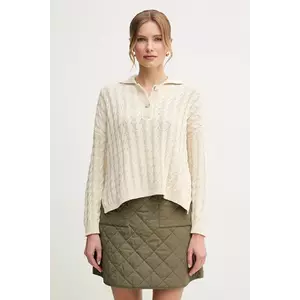 Marella pulover de bumbac ALEXIA femei, culoarea bej, 2513361035200 imagine