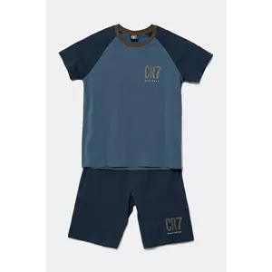 CR7 Cristiano Ronaldo set de pijama de bumbac pentru copii cu imprimeu, 8770 imagine