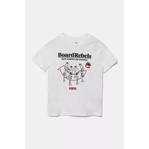 Puma tricou de bumbac pentru copii MID90S Graphic Tee I culoarea alb, cu imprimeu, 685144 imagine