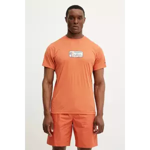 Columbia tricou sport Zero Rules culoarea portocaliu, cu imprimeu, 2118541 imagine