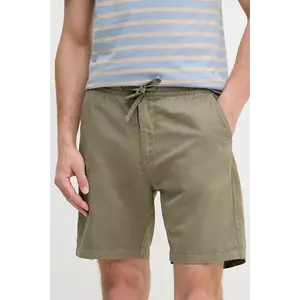 Pepe Jeans pantaloni scurti din in RELAXED LINEN SMART SHORTS culoarea verde, PM801093 imagine